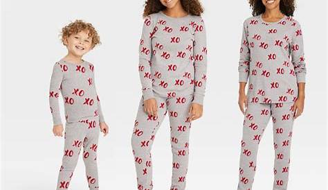 Matching Family Pajamas Valentine's Day Red Dropseat In Cotton