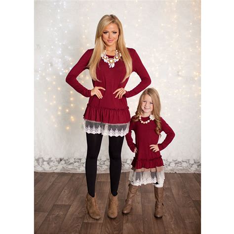 Matching Mother Daughter Christmas Fashion Dresses Mother daughter