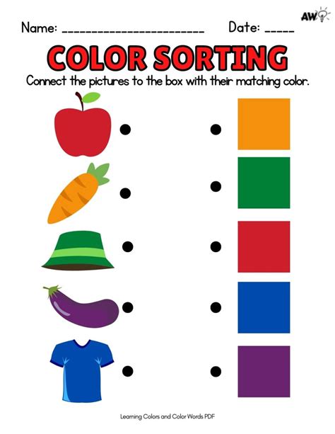 Matching Colors Printable Activities