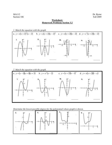 Matching Equations Tables And Graphs Worksheet Answers