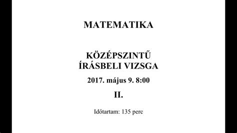 matek érettségi 2017 május