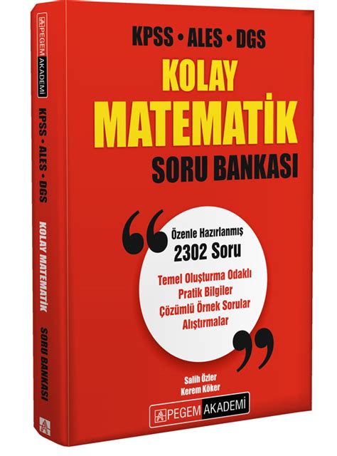 2018 KPSS ALES DGS Keyifli Matematik Soru Bankası