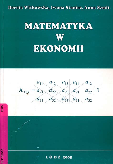 matematyka w ekonomii pdf