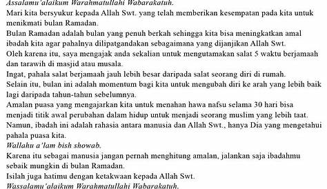 Materi Kultum Singkat Ceramah Ramadhan - Kultum Singkat Tentang