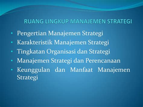 Materi Manajemen Strategi Ppt Saung Belajar