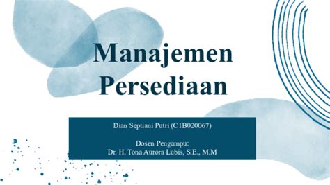 materi manajemen persediaan ppt