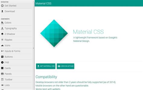 MUI Material Design CSS Framework