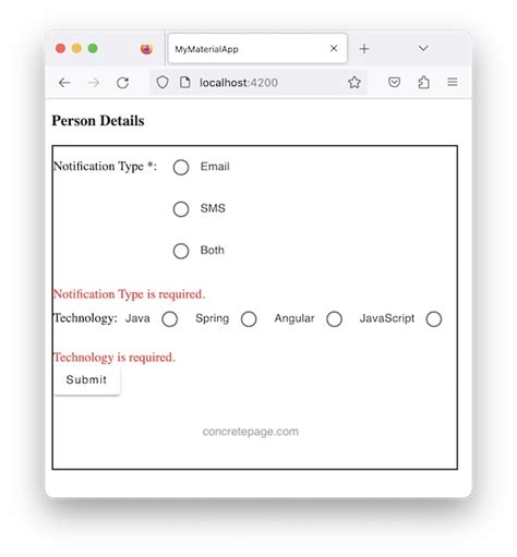 Material Button Group Angular