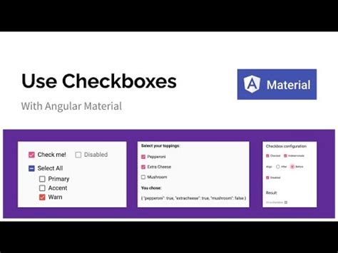 Material Checkbox Group Angular