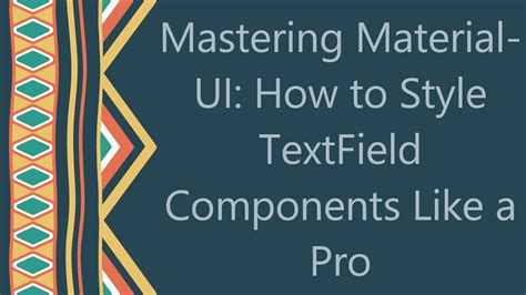 Material Components Textfield