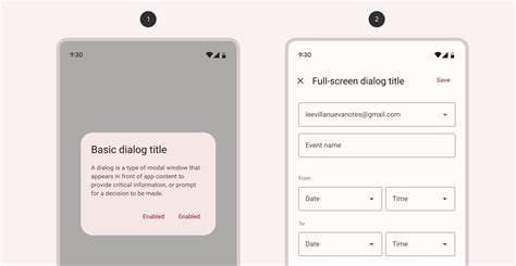 Material Design Dialog Example