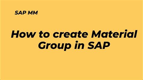 Material Group Wise Report In Sap Tcode