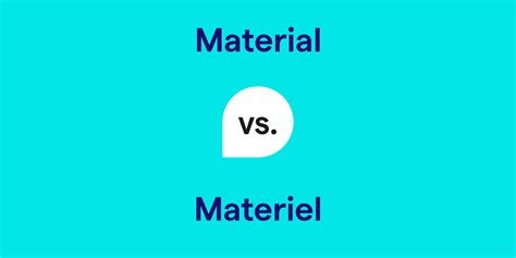 Material Vs Materiel