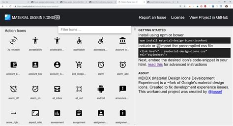 Material-Design-Icons Npm