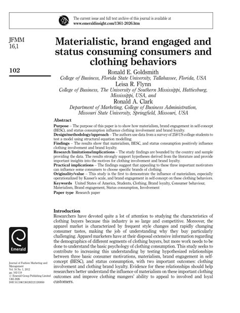 Materialistic Clothing