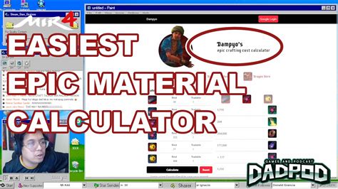 Materials Calculator Mir4