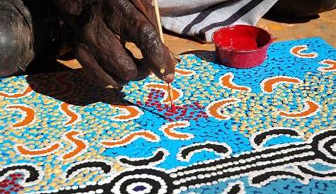 Materiel Pour Peinture Aborigene Quadriptyque à La Végétale (l'art Est Un Jeu D