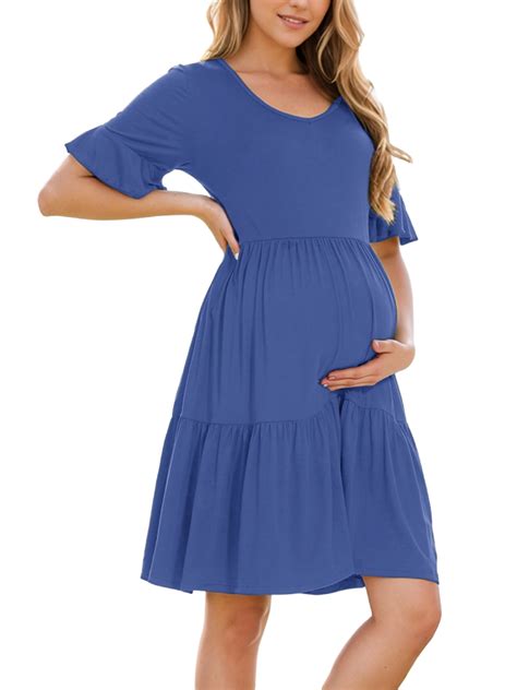 Mother Bee Maternity VNeck Maternity Tshirt with Front Pocket