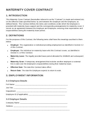 Maternity Contract Definition