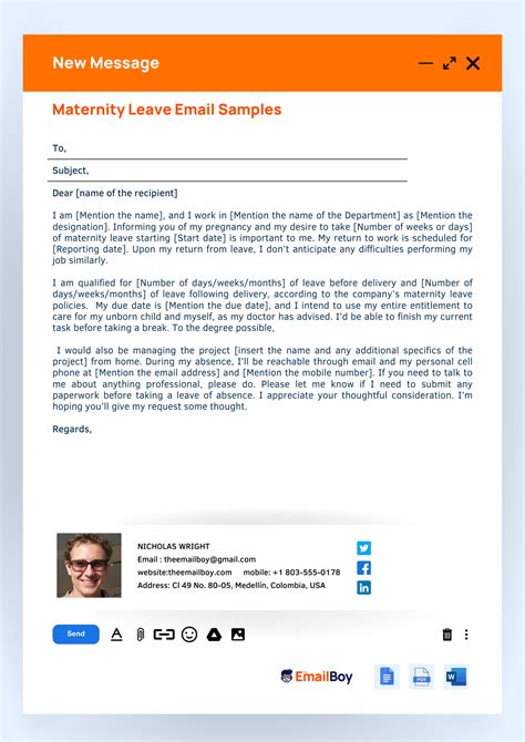 Maternity Leave Auto Email
