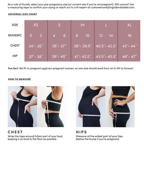 Maternity Pants Sizing