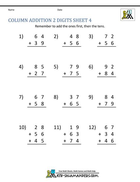 Learning Math With Addition Worksheets