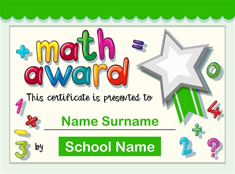 Free Math Award Certificate Templates FREE PRINTABLE TEMPLATES