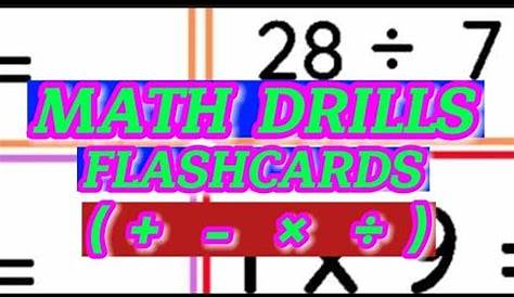 Math Drills Flashcards