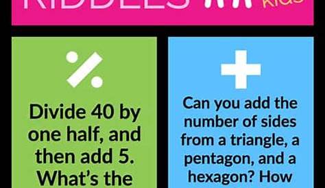 10 Super Fun Math Riddles for Kids! (with Answers) in 2020