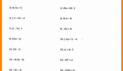 Math Worksheets Algebra 1