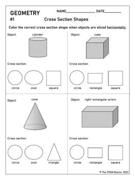 Math 7 Cross Section Worksheet Pdf