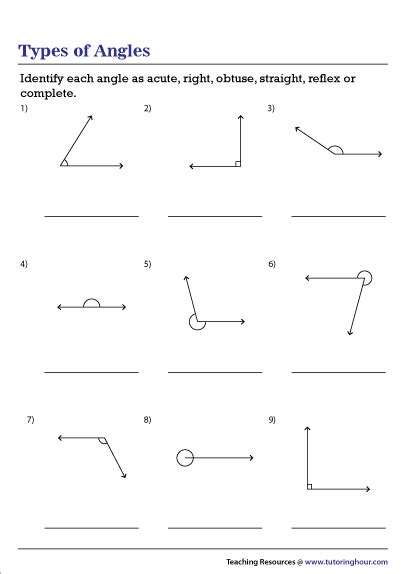 Math Antics Worksheet Types Of Angles Answer Key