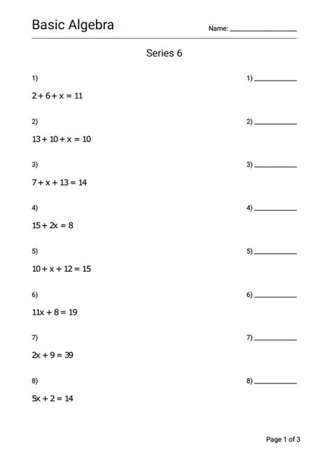 Math Basics Worksheet