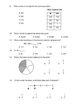 Math Benchmark Assessments Free 3Rd Grade Printable