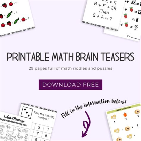 Math Brain Teasers Elementary