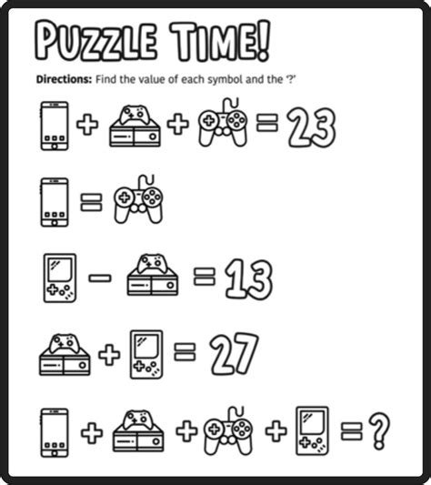 Math Brain Teasers Printable Math Puzzles Printable