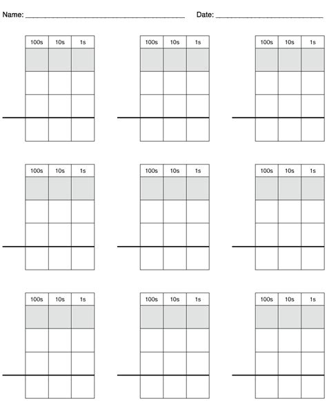 Math Carrying And Borrowing Worksheets