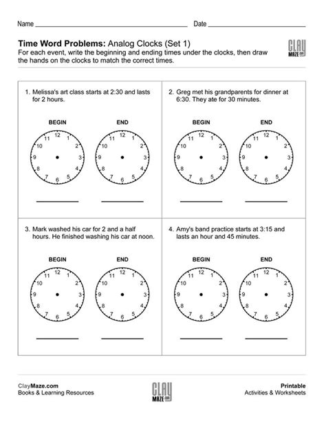 Math Clock Problems