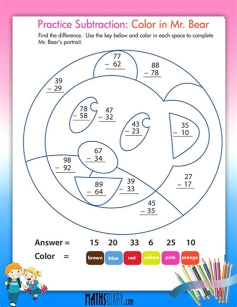 Math Coloring Worksheets Grade 2