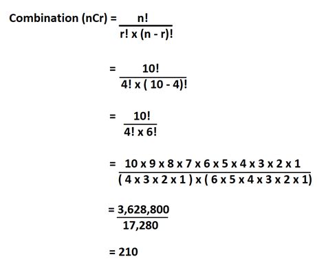 Math Combination Value