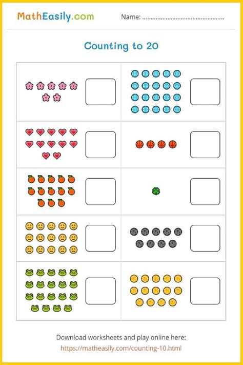 Math Counting Worksheets Pdf