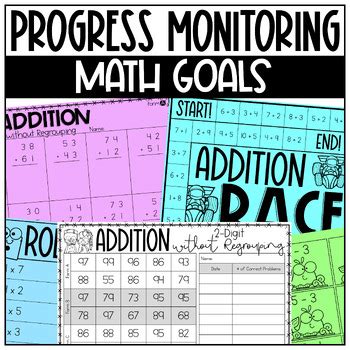 Math Facts Printable Progress Monitoring Sheets