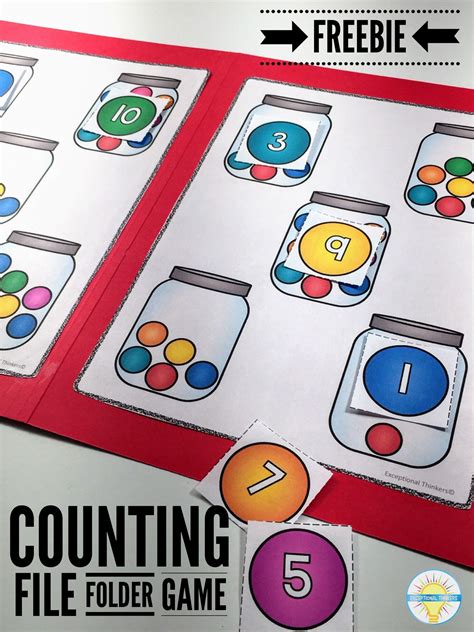 Math File Folder Game Printable