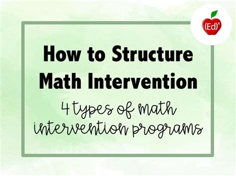 Math Intervention Programs That Work