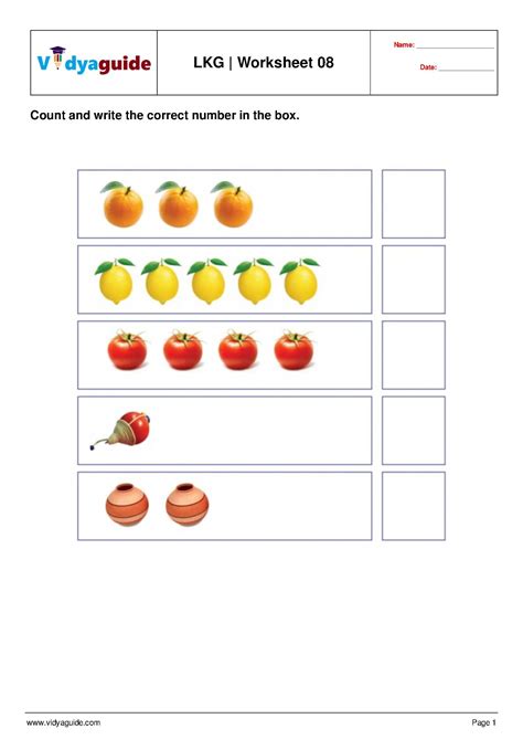 Math Logical Worksheet For Lkg