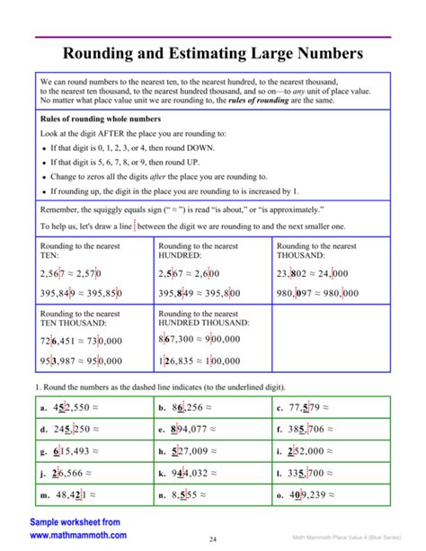 Math Mammoth Roundint Worksheets