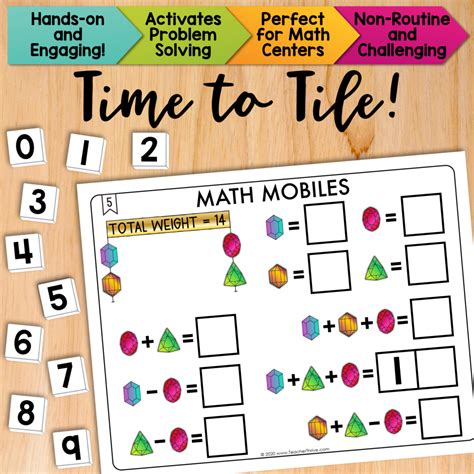 Math Mobiles Worksheet