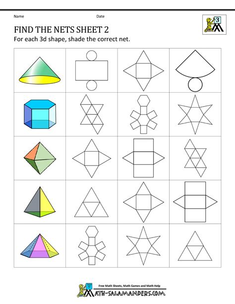 Math Nets Math Nets Printable