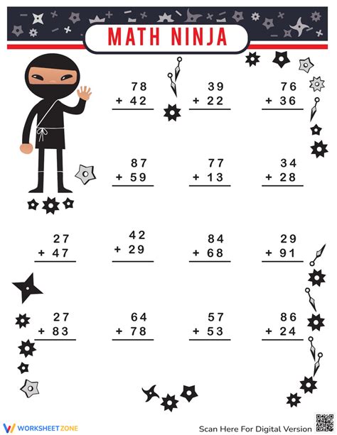 Math Ninja Printables For Grade 6