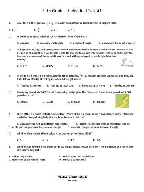 math olympiad practice problems 5th grade